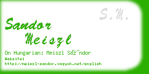 sandor meiszl business card